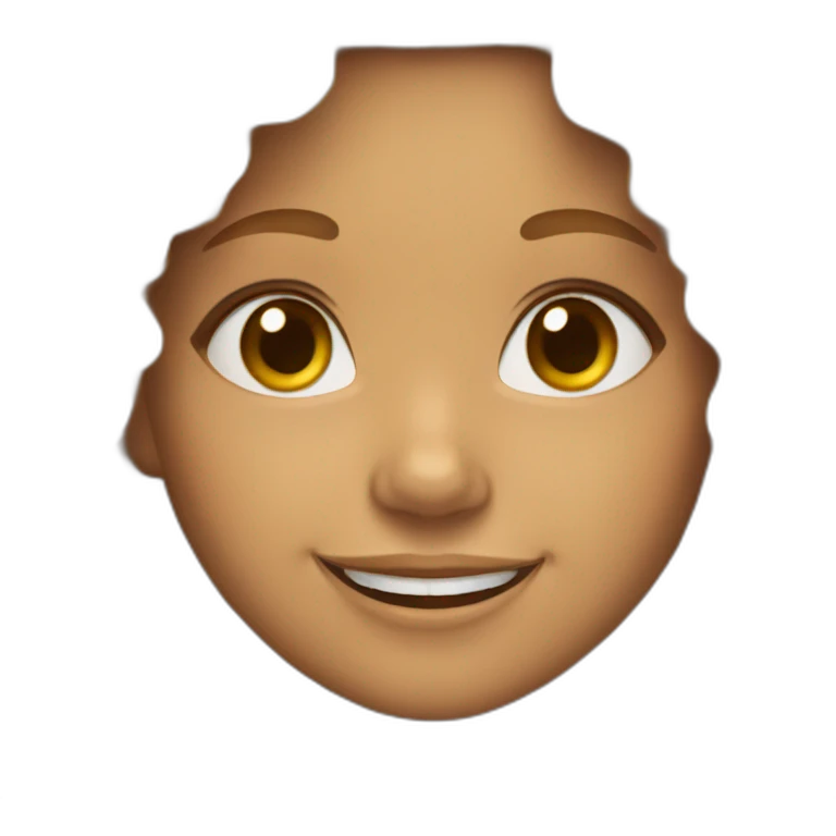 smiling girl with curly honey hair emoji