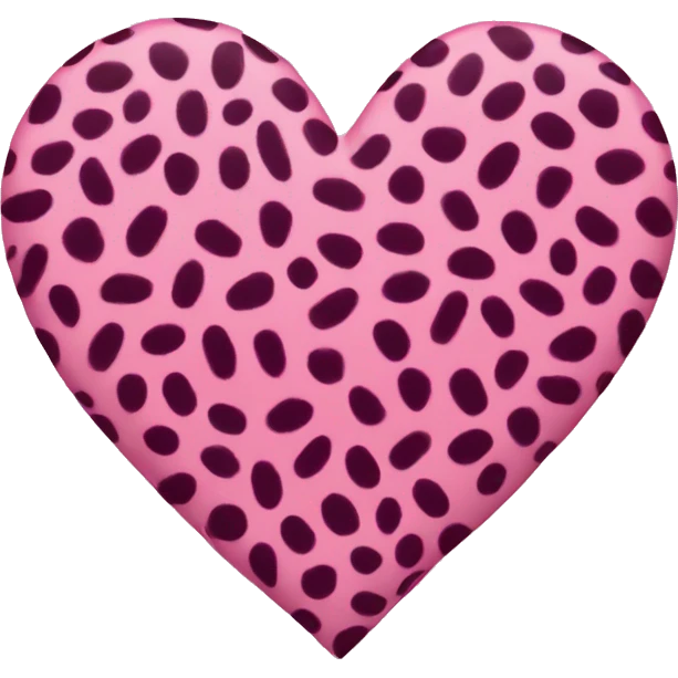 pink cheetah print heart emoji