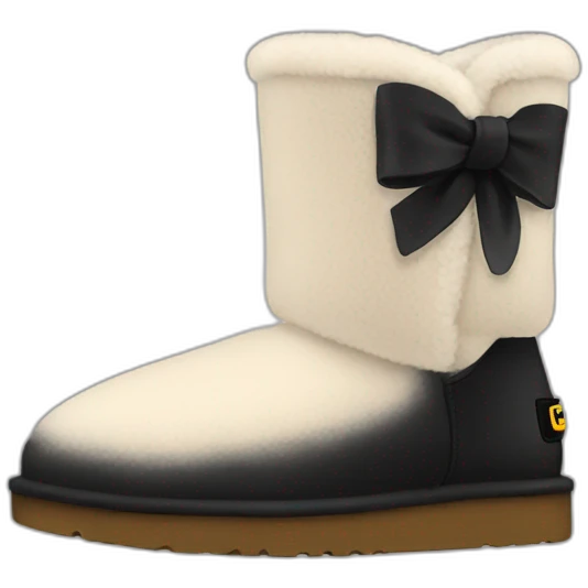 Black mini ugg boots emoji