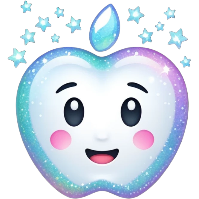 glitter white copo emoji