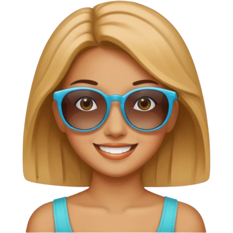 girl with sunglasses above her head emoji