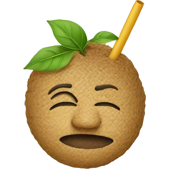 nose wih a straw emoji