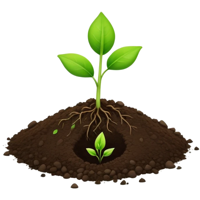 A small green seedling with two tiny leaves just sprouting from soil, with a subtle 1% symbol nearby, symbolizing incremental growth and the 1% improvement principle emoji