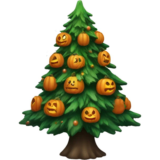Halloween Christmas tree emoji