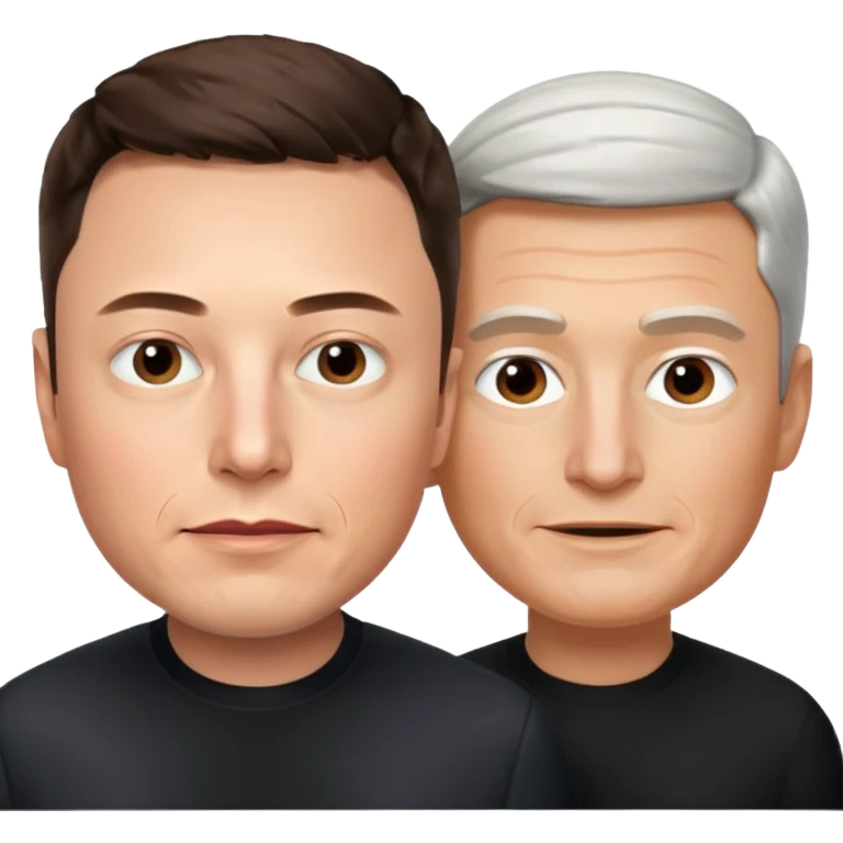 Elon musk and tim cook  emoji