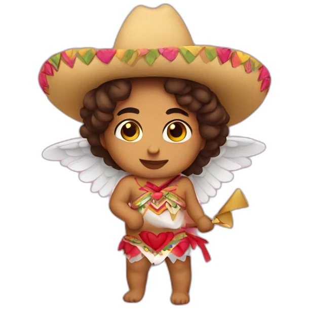 A Mexican cupid emoji
