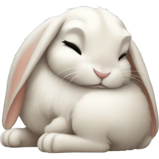Bunny sleeping emoji