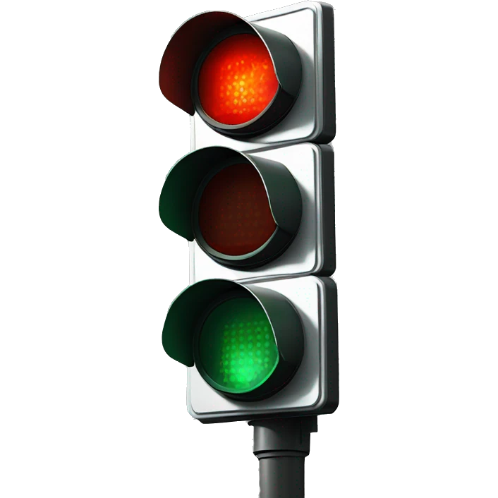 Red and green stop light emoji