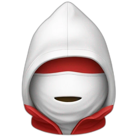 Cagoule rouge et blanche emoji
