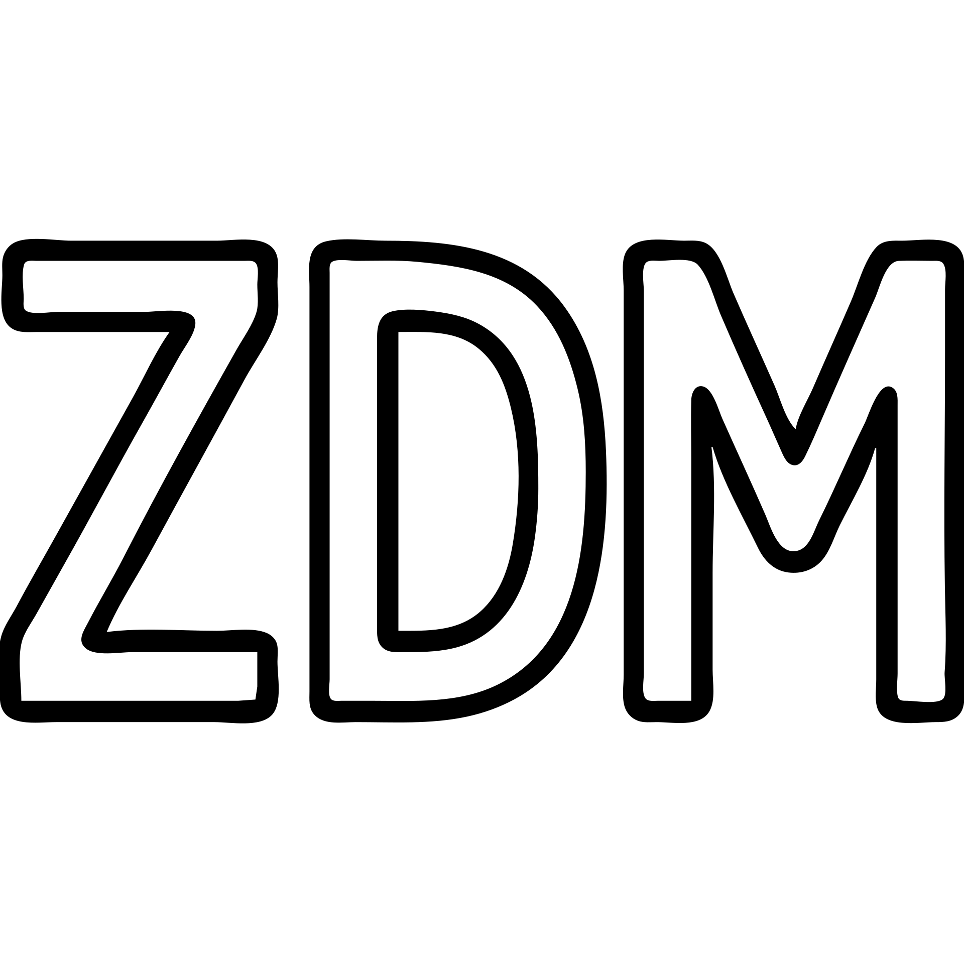 letters ZDM as outlined modern text emoji emoji