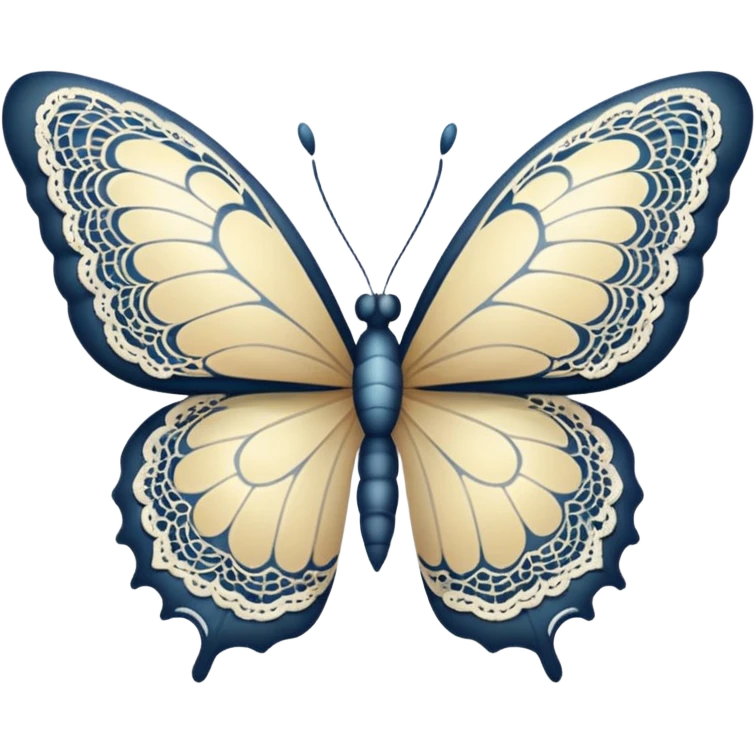 White lace butterfly and sun emoji