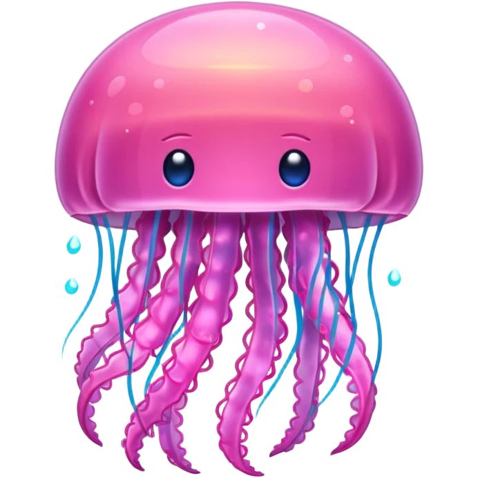 Pink shining jellyfish with sparkles emoji
