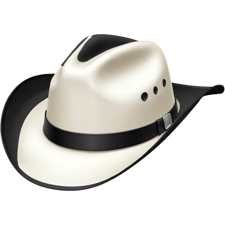 white cowboy hat black outline emoji