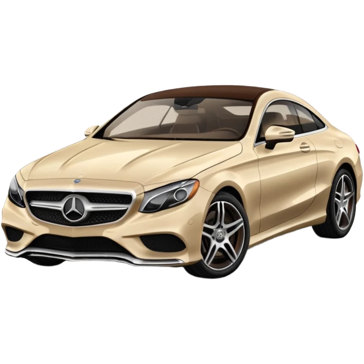 Pale beige and dark brown Mercedes  emoji