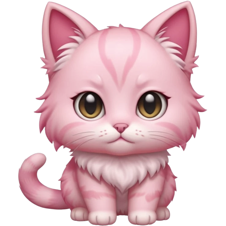 chibi anime pink cat with booty to the screen emoji