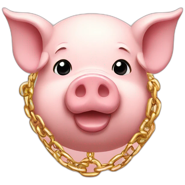 pig with gold chain emoji
