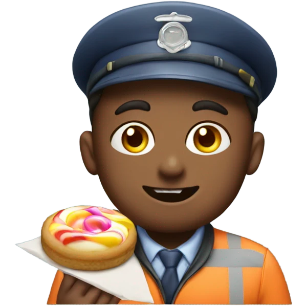 Postman eating sweets emoji