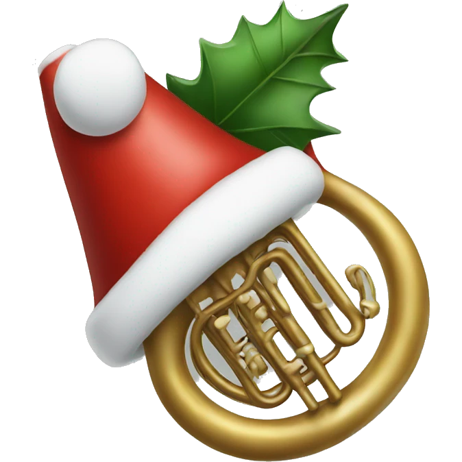 Christmas horn emoji