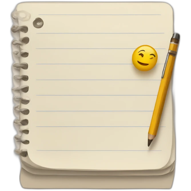 writing in notepad emoji