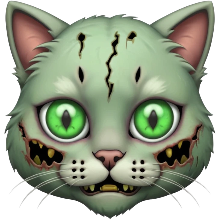 Zombie cat face emoji