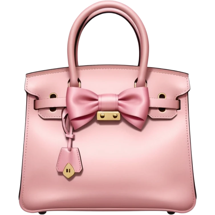 light pink birkin bag with bow emoji