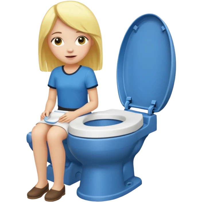 Yellow haired girl skibidy  toilet emoji