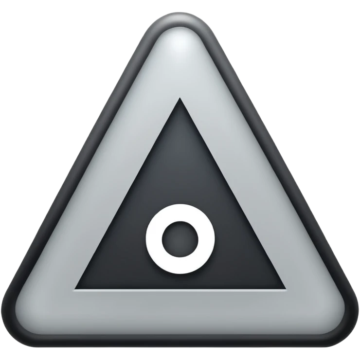 iOS style emoji, minimal summoning symbol, three dots triangle emoji