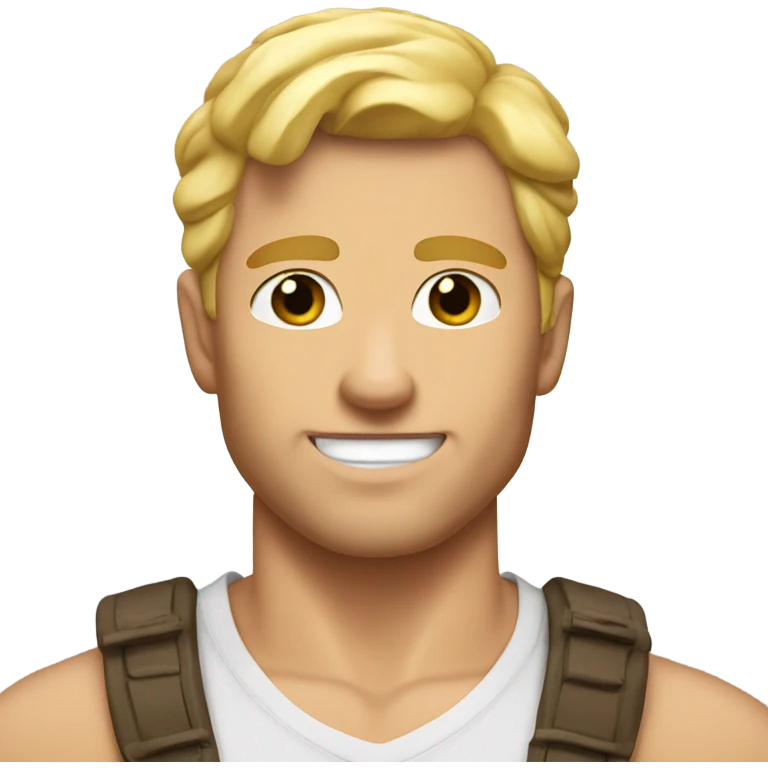 blonde hunk michael emoji