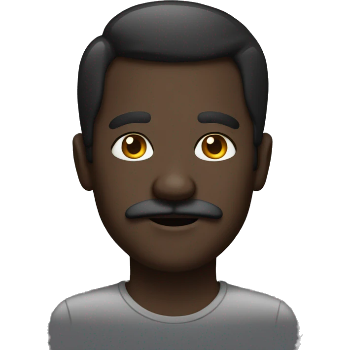 dad moustache black skin and computer emoji
