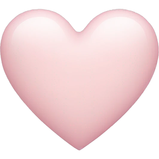 Pale pink heart emoji
