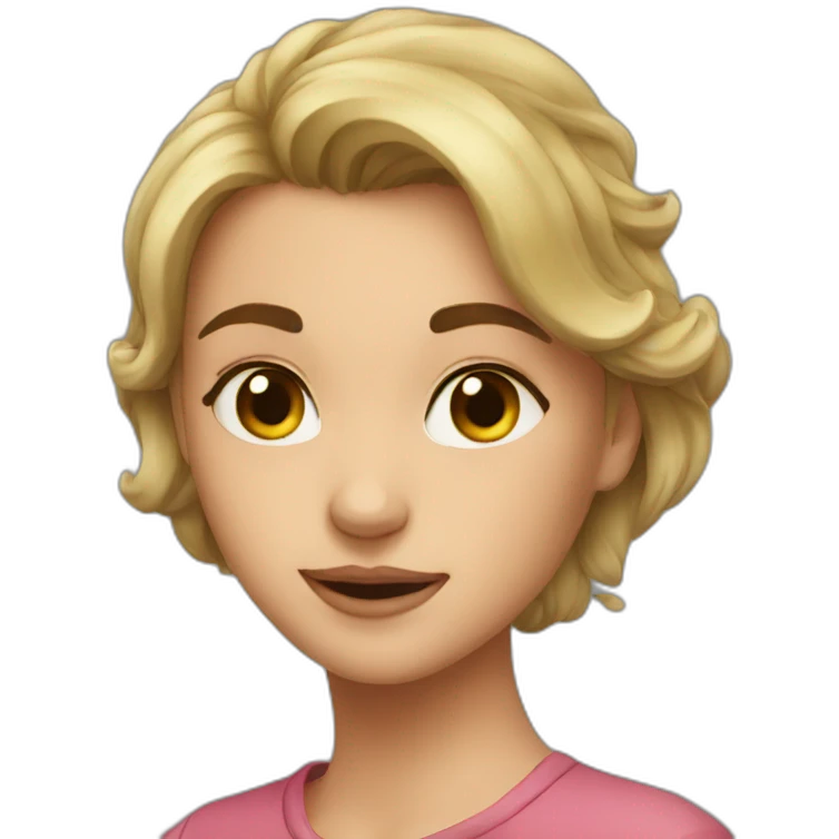 Katie in a heart emoji