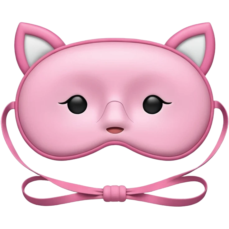 Common Pink sleeping mask with no eye holes  emoji