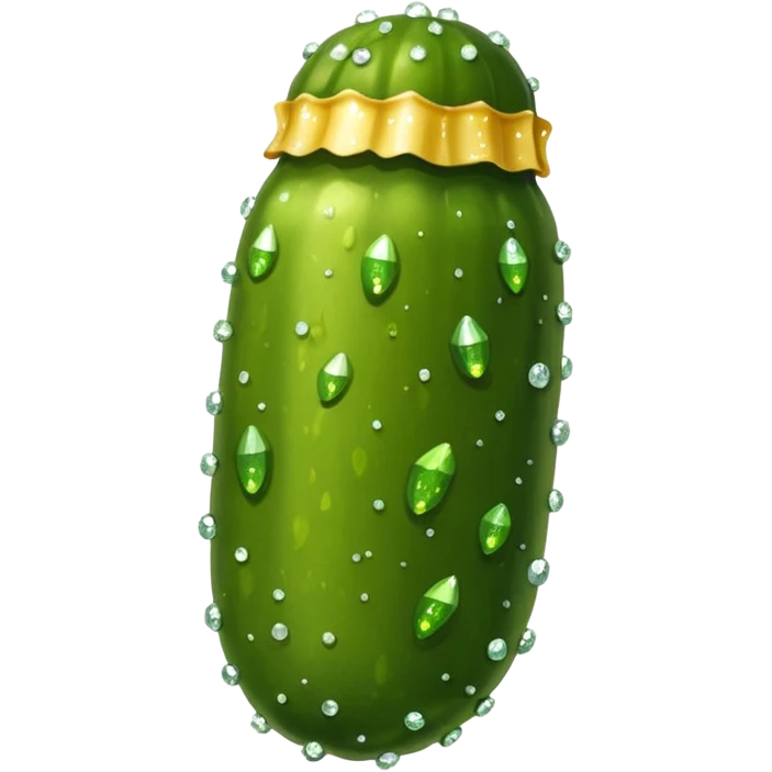 Single Pickle with sparkles around it  emoji