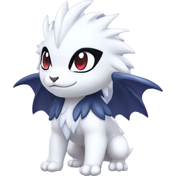 Cute Cool Kawaii Baby Chibi Nargacuga-Absol-Pokémon Full Body Detailed High Quality emoji