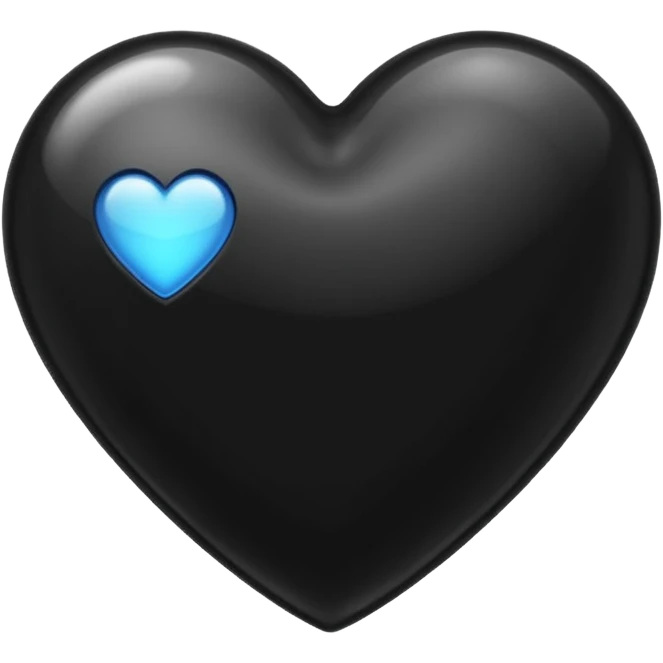 black heart with a glossy highlight emoji