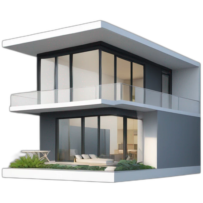 iconic modern architecture holiday home front emoji