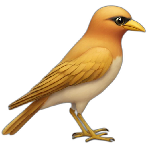 Bird with right wing extended straight out emoji