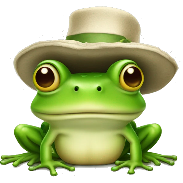 frog with marshroom hat emoji