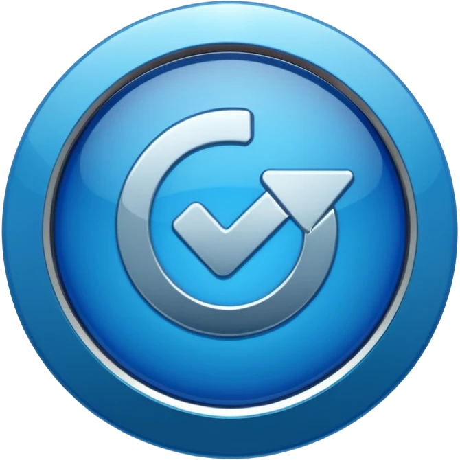 A round blue verified badge emoji