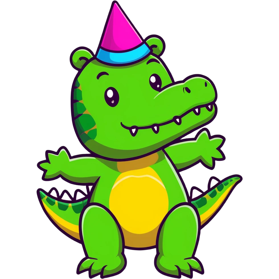 party crocodile emoji