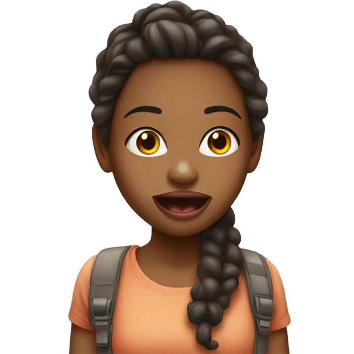 realistic girl with tongue out emoji
