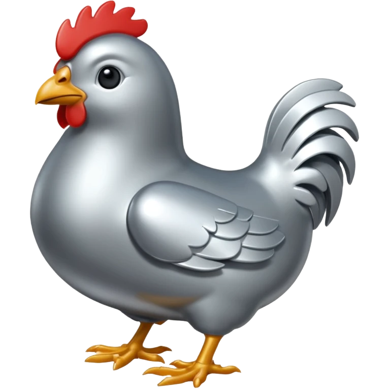 silver chicken emoji
