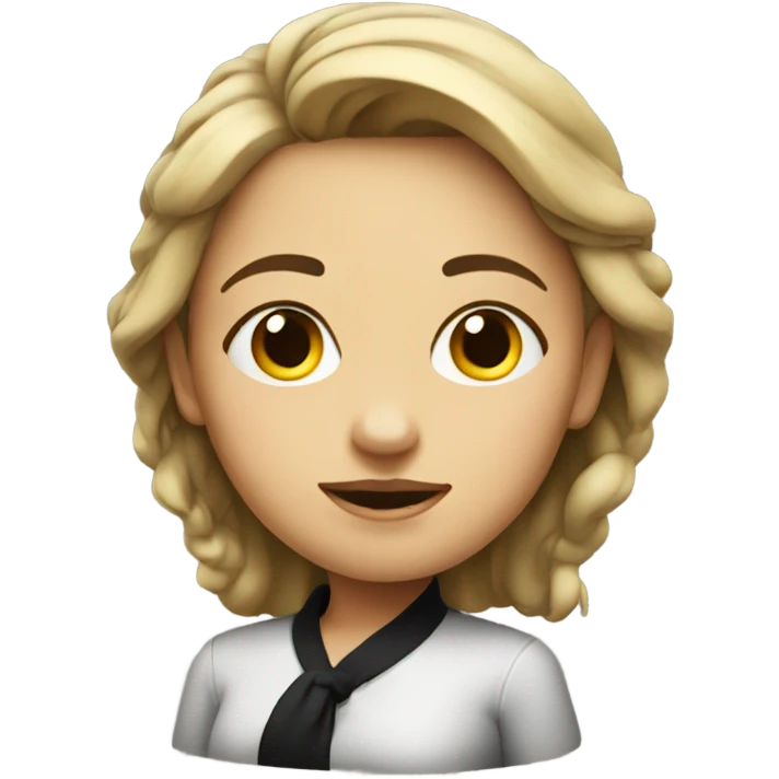 Thoughtful Lady in black shirt emoji