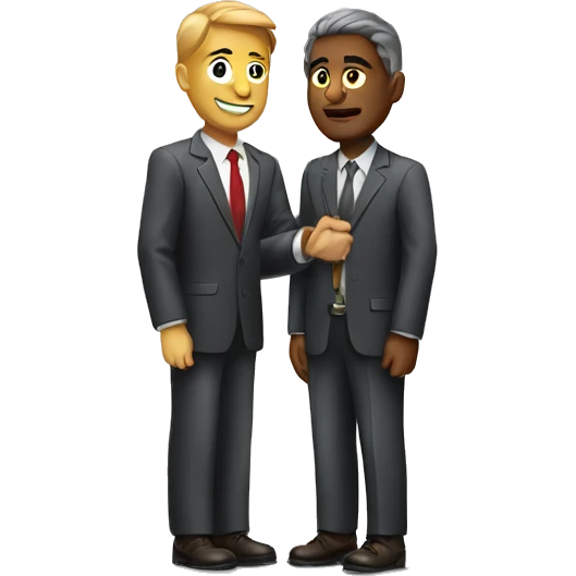 Business man tips homeless person emoji