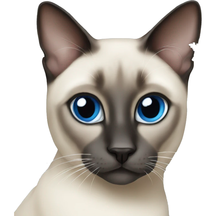 Blue eyes siamese cat christmas emoji