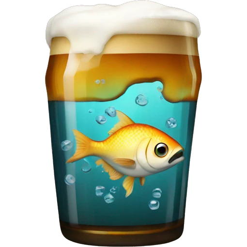 Beer with fish  emoji