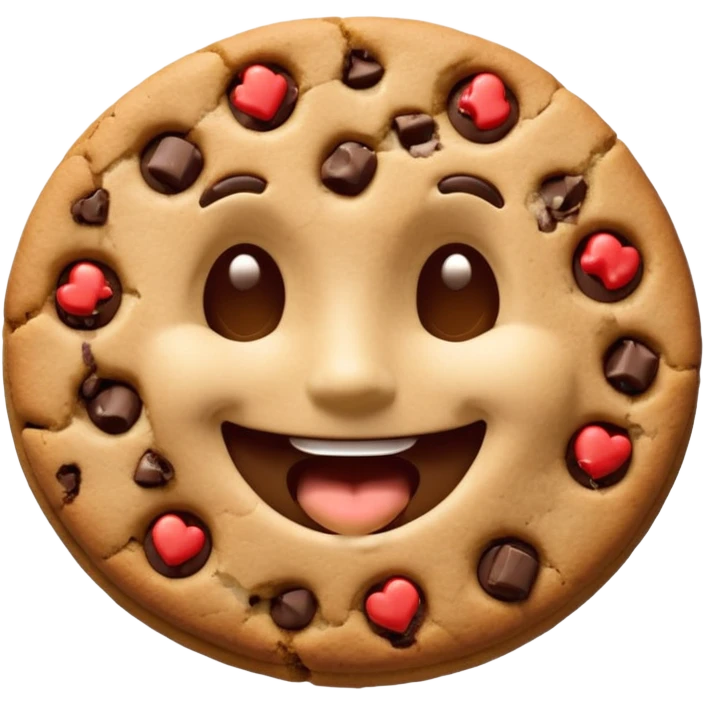 Broken Cookie Man with a bite missing emoji