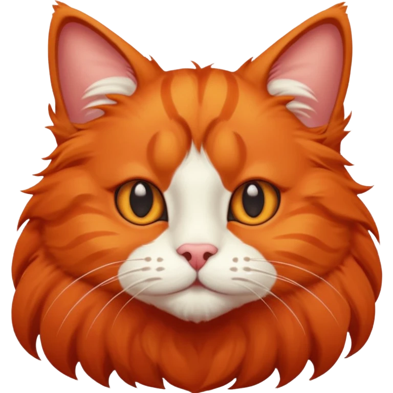 Res cat with big nose emoji