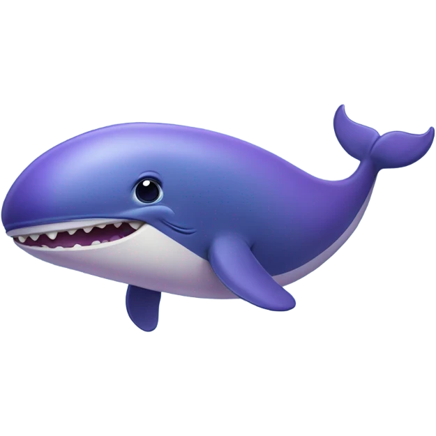Blue whale purple happy emoji