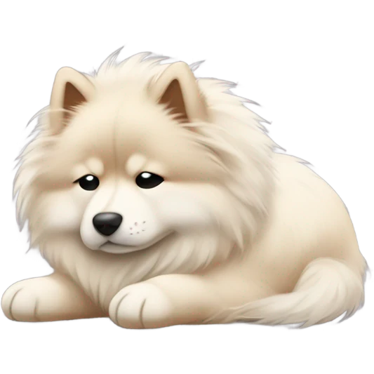 Finnish Lapphund sleeping emoji